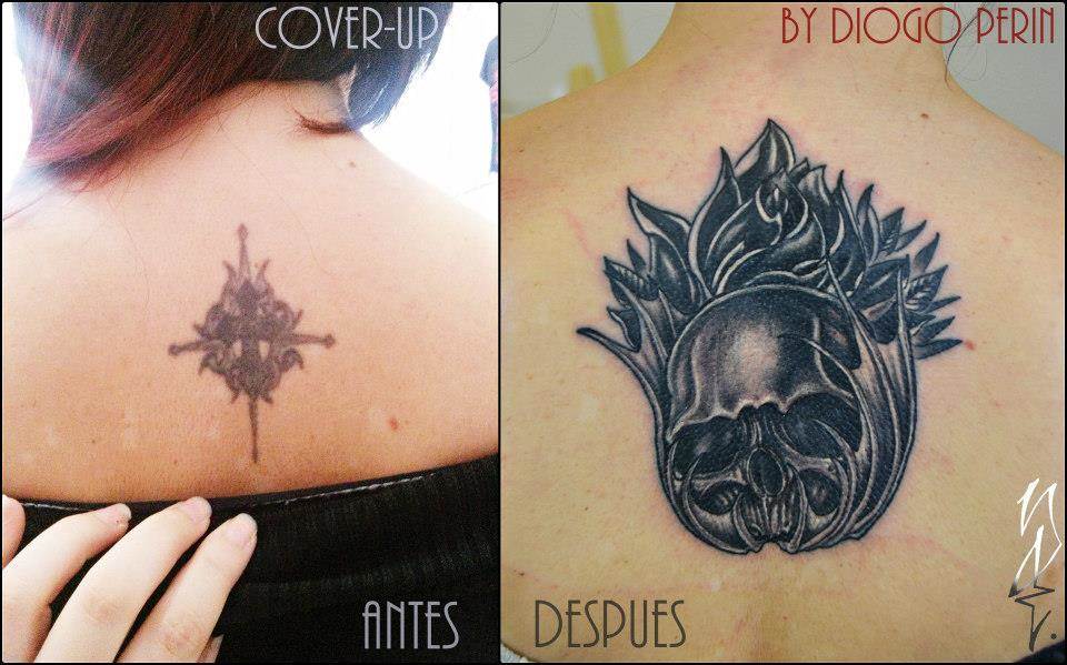 Tattoo Alicante - cover calavera negro