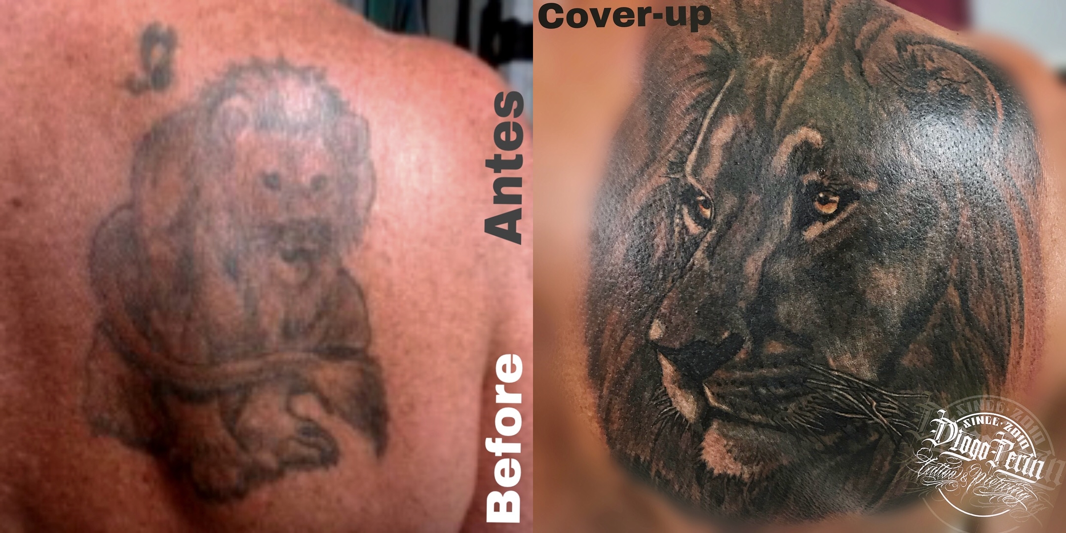 Tattoo realizado por @diogoperin #lion #realism #coverup #tattoospain #tattooalicante #tattoosantapola #thebest #animals